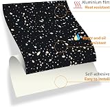 WALPLUS Glitter Black Tile Stickers 15x15cm Peel & Stick 24 pcs view 6