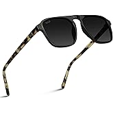WearMe Pro Polarized Modern Aviator One-Bridge Square Mens Sunglasses