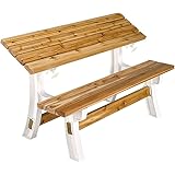 2x4basics 90110ONLMI 90110 Flip Top BenchTable, Bench, Patio Table, Sand