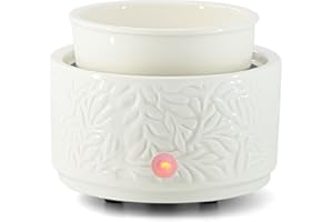 ElusiaKa Wax Melt Warmer,Electric 3-in-1 Wax Melter,Ceramic Candle Wax Warmer Burner for Scented Waxs,Candle Warmer Scent Oil Burner Home Aromatherapy-White
