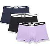 BOSS mens 3 Pack Bold Logo Cotton Stretch Trunks