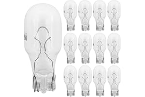 QYKAVM 12-Pack Landscape Light Bulbs 18 Watt 12 Volt T5 Low Voltage Small Incandescent Light Bulbs for Malibu Lights Landscape, Appliance, RV, Outdoor -1/4 Wedge Base,2800K Warm White,CRI 85 (Clear)