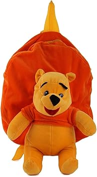 Pearl world Soft Plush Backpack Cartoon Toy, Childrens Gifts Boy Girl/Baby/ Decor School Bag for Kids (Yellow Bear)