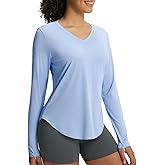baleaf Women's Long Sleeve Sun Shirts UPF50+ UV Protection V Neck Rash Guard Lightweight Quick Dry Workout Hiking Tops