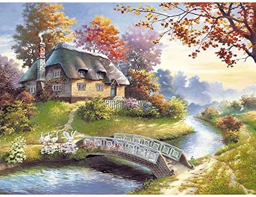 DIY Full Diamond Painting Cross Stitch kit for Adults Home Decoration River House Landscape