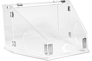 Menolana Dustproof Grinding Box Acrylic Grinding Dust Cover Polishing Work Enclosure with Built in LED Illumination Removable