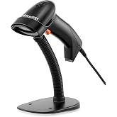 Onewscan USB Barcode Scanner, Handheld Wired 1D Laser Barcode Reader with Stand Plug and Play Bar Code Scanners for Warehouse, Library, Supermarket