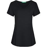 Kimmery V Neck T Shirts for Women Short Sleeve Workout Yoga Tops for Women