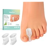 Welnove Upgraded Gel Toe Separators &ndash; 12-Pack Aloe Vera Extract Infused Silicone Toe Spacers for Straightening Overlapping Toes, Bunions, Calluses &ndash; Bunion Corrector for Men and Women (X-Large Size)