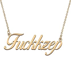 HUAN XUN Customized Custom Simple Any Name Necklace