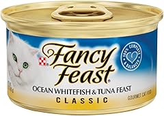 Fancy Feast Gourmet Wet Cat Food, Ocean Whitefish and Tuna Feast, 3 Oz Can