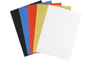 SOLUSTRE 10pcs Sparkling Glitter Cardstock for DIY Crafts Heavyweight Colored Glitter Paper with Random Color