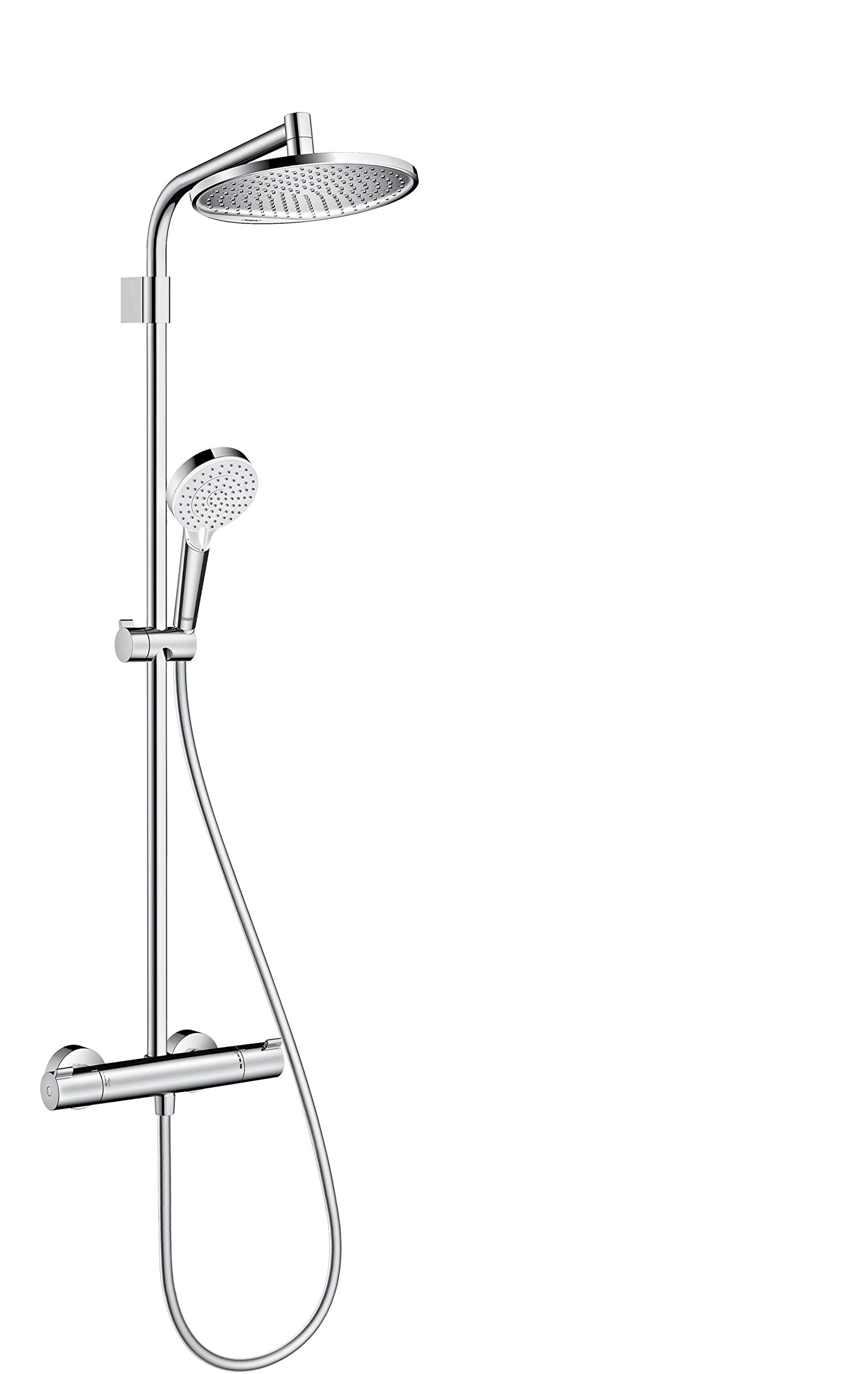 Hansgrohe Crometta S Shower System 240 2 Sprays With Thermostat, Chrome, 26781000