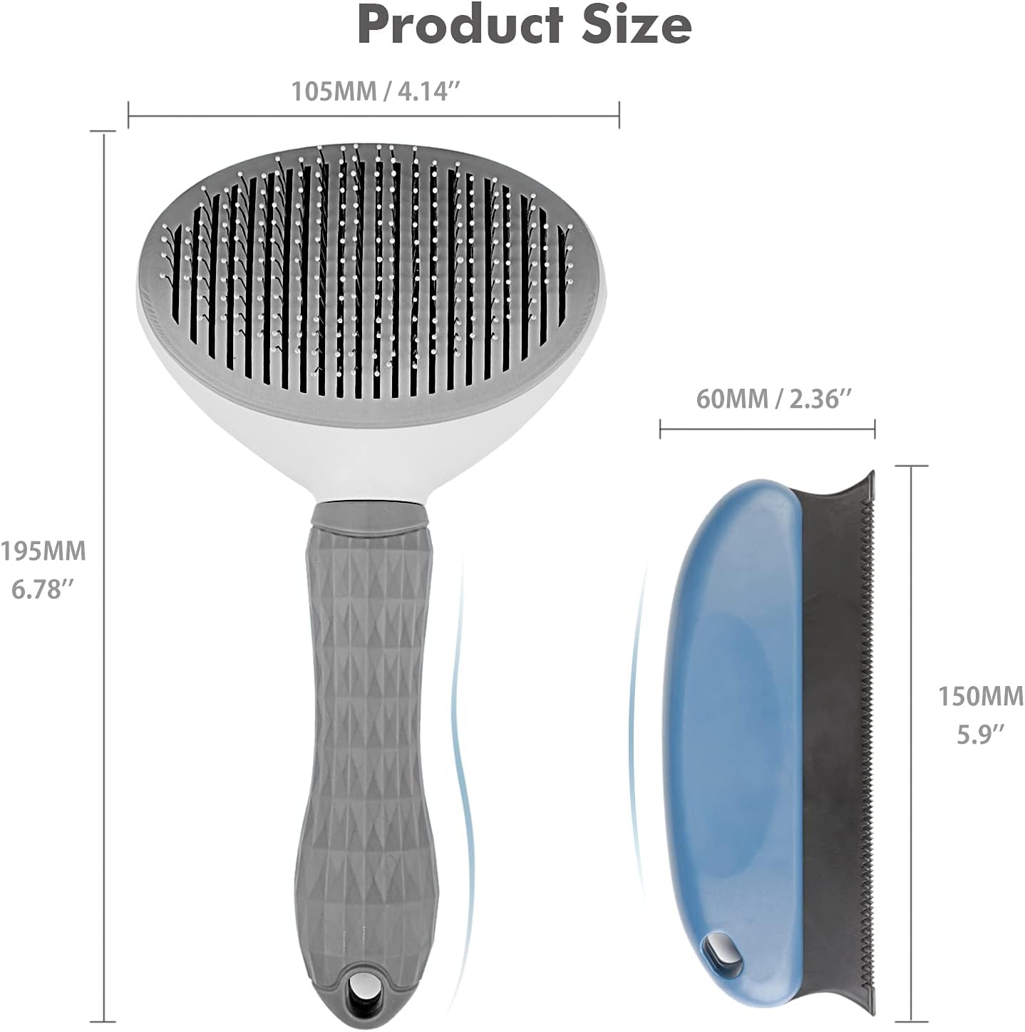 Aumuca Cat Brush and Dog Brush, Cat Brush for Shedding and Grooming with Long or Short Hair Self Cleaning Slicker Brush