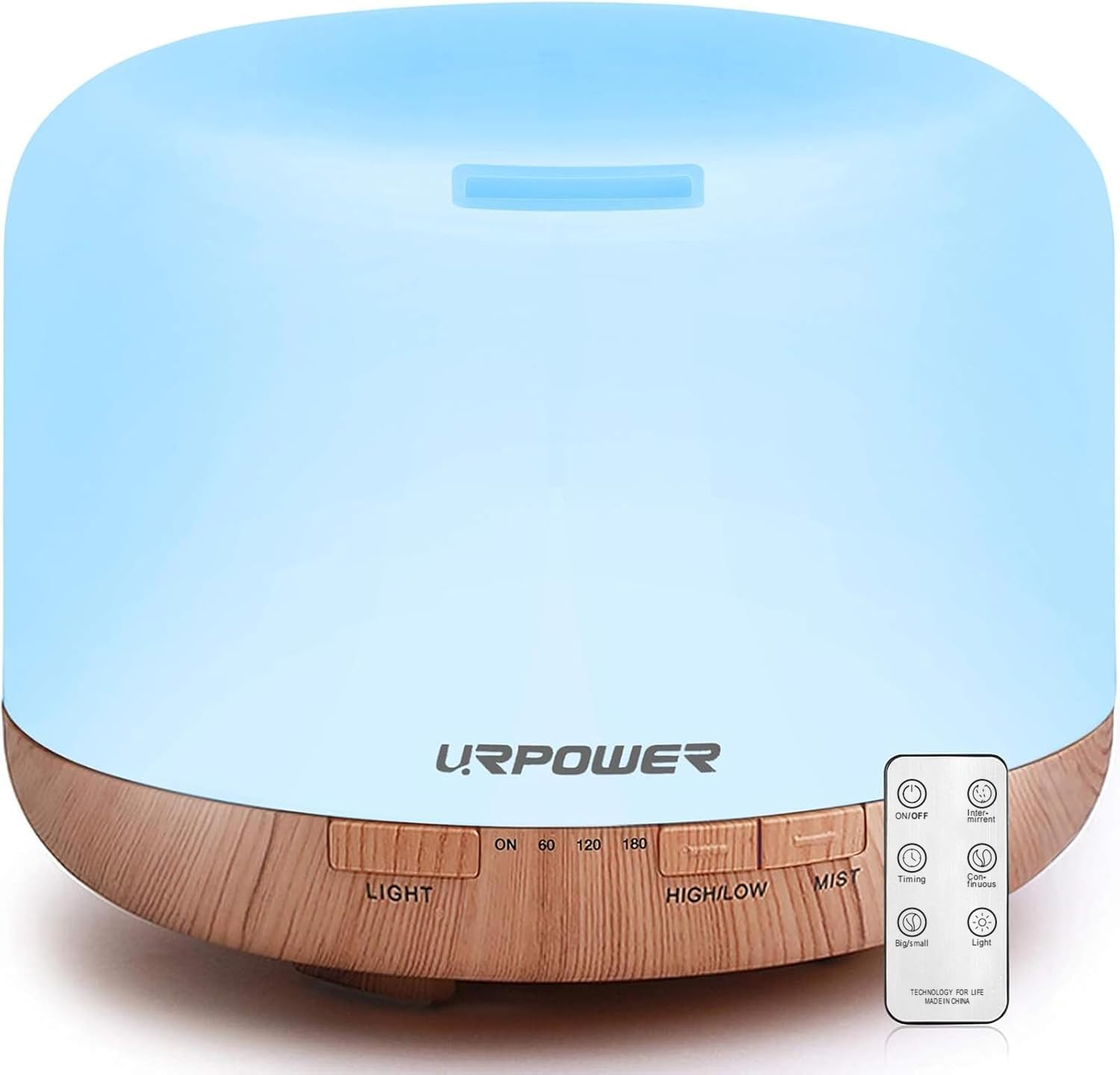 Photo 1 of URPOWER 500ml Aromatherapy Essential Oil Diffuser Humidifier Room Decor Lighting with 4 Timer Settings, 7 LED Color Changing Lamp and Waterless Auto Shut-Off