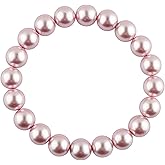 CRYSTALIS Pink Pearl Elastic Stretchable Bracelet, Enchanting Chakra Beads, Healing Yoga & Meditation Beads, Jewelry for Men & Women, Gift Giving Bracelet, 7.25 to 7.50 inch