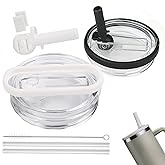 owmoer 40 oz Tumbler Lid Replacement Detachable Straw Spillproof Flip Inside Diameter 3.6 Inch,2 Pcs For Stanley Lid Only For Stanley Cup Accessories Quencher H2.0