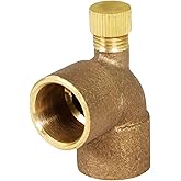 Supply Giant CCDL0340-NL 3/4" Cast No Lead Brass 90 Degree Elbow with Sweat Connects and Drain Caps