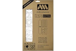 All Mountain Style Bike Frame Protector Extra - Universal Fit, 10-Piece Set for Down Tube, Chainstay, Cable Wear, High-Impact Honeycomb PVC