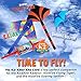 KickFire K2 Killer Kite Cord | 500 Foot Durable White Nylon Kite String | 50 Pound Strong | Must Have Kite Accessory | Features Double Handle Winder for Extra Control | Works with All Kite Types