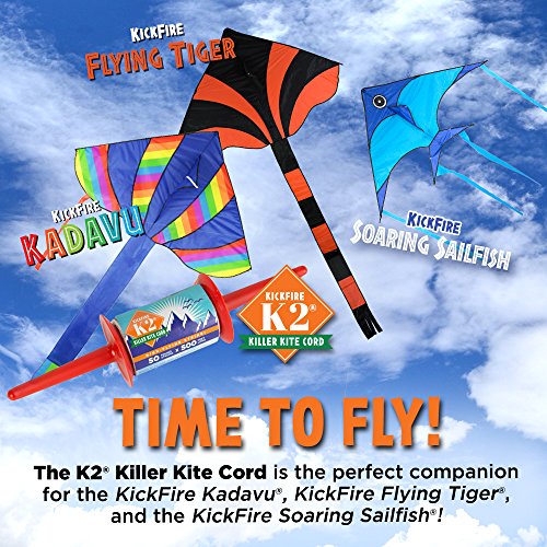KickFire K2 Killer Kite Cord 500 Foot Durable White Nylon Kite String