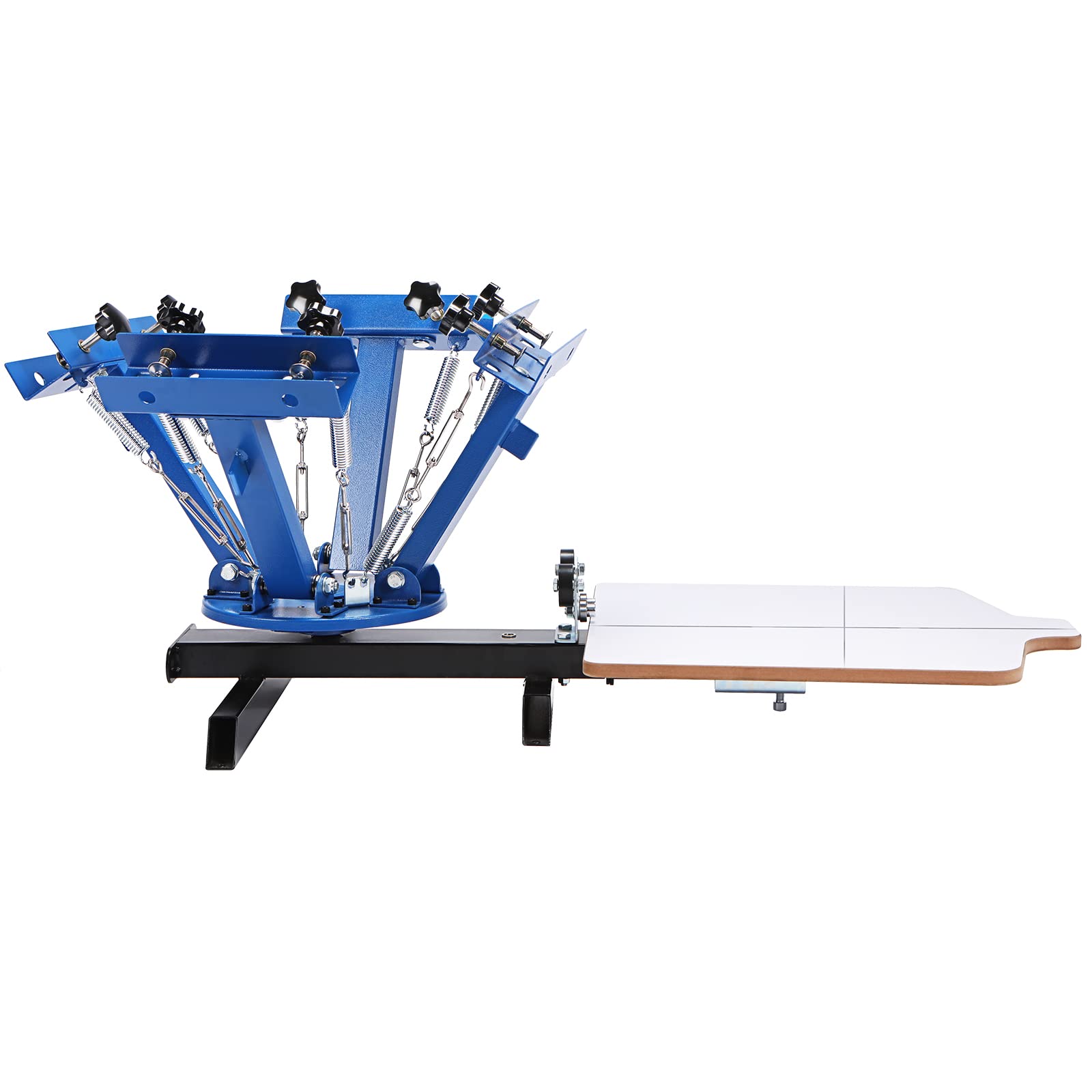 VEVOR Screen Printing Machine, 4 Color 1 Station 360° Rotable Silk Screen Printing Press, 21.2x17.7in / 54x45cm Screen Printing Press, Double-Layer Positioning Pallet for T-Shirt DIY Printing