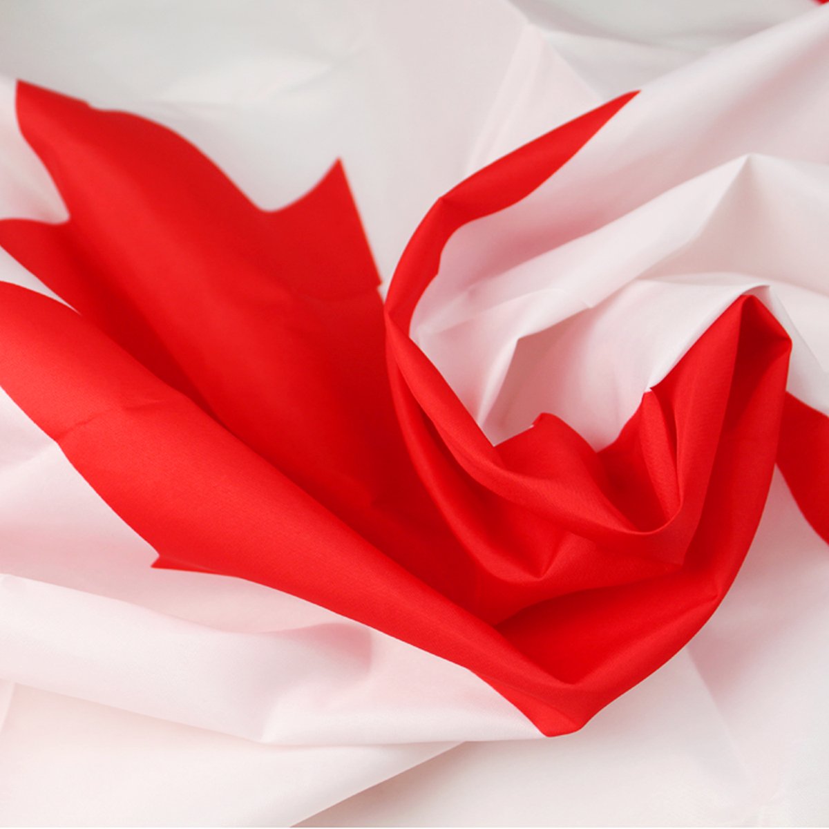 Canada Flag 5 x 3 FT/150 x 90 CM Polyester Flag Perfect for Outdoor & Indoor Large Canadian Flag