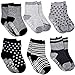 Pro1rise® Assorted 6 Pairs Non-skid Baby Boys Toddler Anti Slip Stretch Knit Stripes Star Cotton Grips Socks Slippers 12 - 36 Months