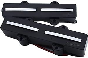 Guyker Ceramic Pickups Long Closed Electric Jazz Bass Pickups Closed Hot Single Rail Track 1 Set, JB11 Black