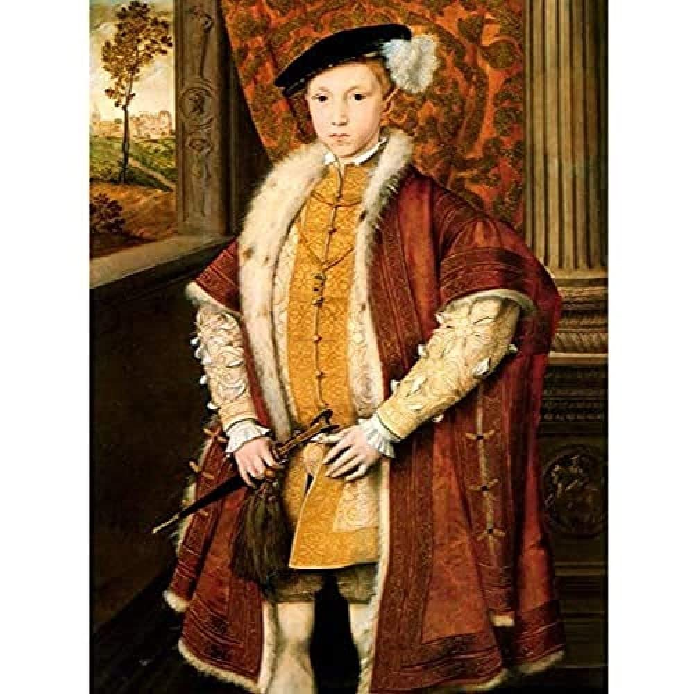 Scrots Portrait Edward Vi Tudor England 1546 Painting Art Print Canvas Premium Wall Decor Poster Mural