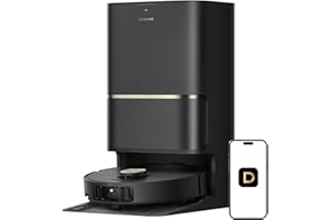 DREAME L50 Ultra Robot Vacuum and Mop Black with Auto-Empty and Mop Self-Cleaning, Precise Obstacle Avoidance, 19,500Pa Suction, HyperStream Detangling DuoBrush