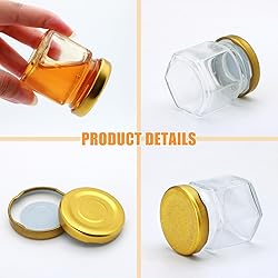 XING-RUIYANG 60 pack 1.5 oz Mini Honey Jars，baby