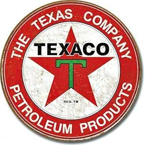 Texaco - Cartel de metal nostálgico de gasolina de petróleo para