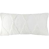 JWH Boho Triangle Pillow Case Decorative Long Pillowcase Faux Fur Cushion Geometric Pillow Cover for Bed Bedroom Sofa Couch C
