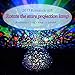LOBKIN Musical Night Light Constellation Night Light Projector Lamp 360 Degree Rotating 3 Mode Romantic Cosmos Star Sky Moon Bedroom Light for Children,Baby Bedroom,Christmas Gifts,Blue