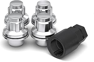 White Knight M12x1.25 Wheel Locks for Select Nissan and Infiniti. Chrome Med Mag with Washers, 45600AM - 4 Pack