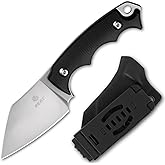 REAT Fixed Blade Knife with Kydex Sheath, 6" D2 Steel Blade with Full Tang Desgin,Ergonomic Micarta Handle, EDC Knife for Camping,Survival,Bushcraft,Hunting