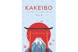 Kakeibo Budget Planner Book: Kakeibo Journal Monthly Weekly Budget Planner Bill Payment Tracker | Personal Expense Tracker for Bookkeeping Budgeting ... Fuji Sun Gate Blue Design 6”x9” (Cream Paper)