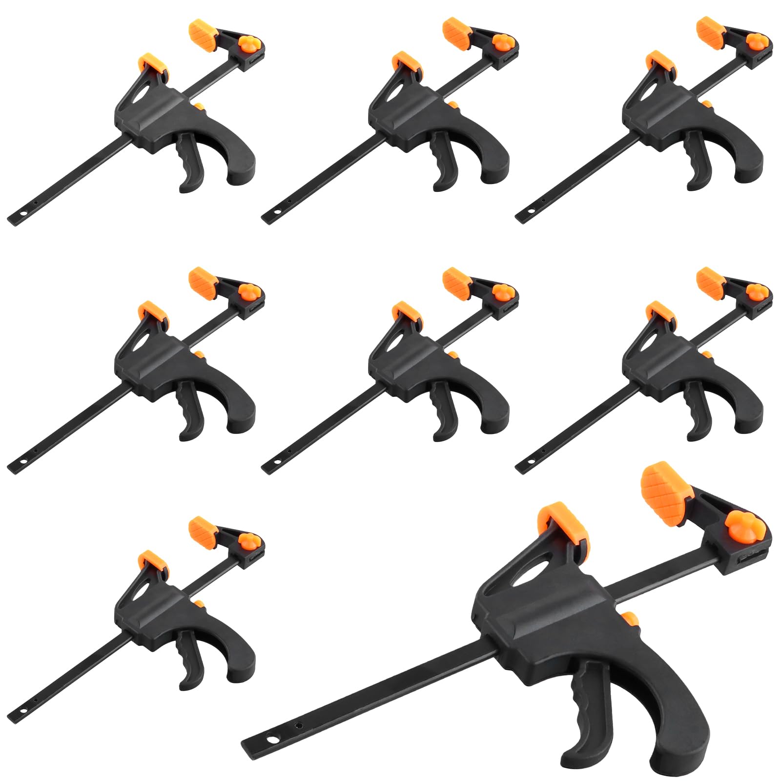 MAKTSAM 8 PCS 4 Inch Quick Grip Clamps, Ratchet Bar Clamps Hand Quick Release F Wood Clamp Tools, Woodworking Clamps for Woodwork