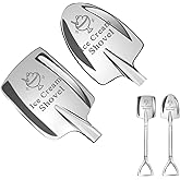 2 Pcs Ice Cream Shovel Set - Funny Loving Gift (Birthday/Holiday Gift for Family and Friends), Premium 304 Stainless Steel Dessert Spoons for Eating Ice Cream