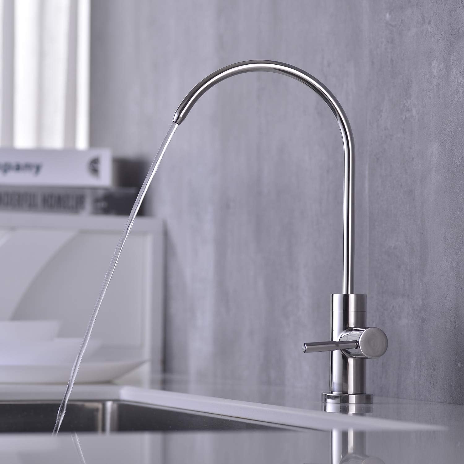 Anpean Drinking Water Faucet, Lead-Free, SUS304 Stainless Steel Kitchen Water Filter Faucet for Reverse Osmosis and Water Filtration Systems, Polished Chrome - - 