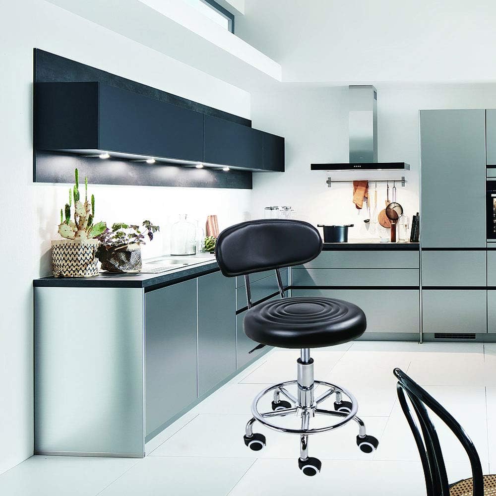 Swivel Salon Stool Chair,PBOHUZ Backrest Adjustable Hydraulic Chair with Rolling Wheels for Beauty Salon Spa Tattoo Massage Dental Clinic Office Art Studio …: Kitchen & Dining