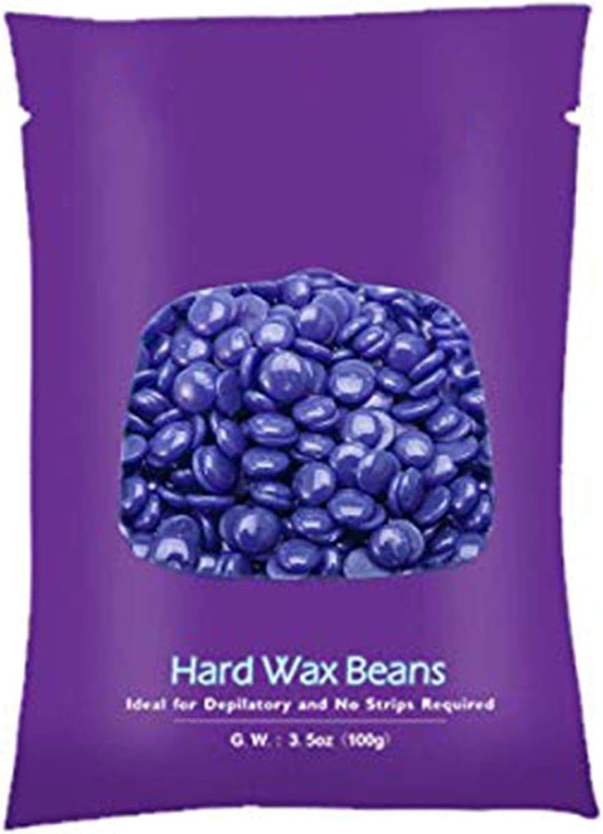 Waxing Kit, Hair Removal Home Waxing Kit with 1 Flavors Stripless Hard Wax Beans 20 Wax Applicator Sticks, At Home Waxing Kit for Full Body, Eyebrows, Face, Bikini, Legs for Men and Women