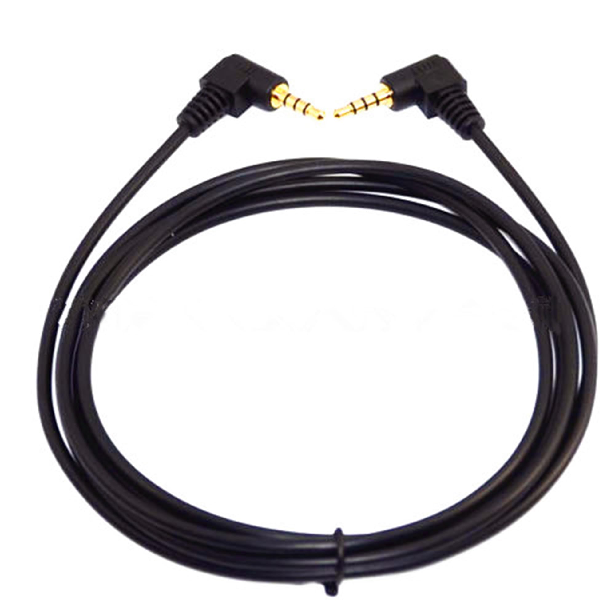 SHANFEILU 3.5mm Audio Cable Dual 90 Degree Angle Stereo 3.5mm Headphone Cable 4 TRRS Male to Male Aux Cord 3.28ft/1m for Phone Tablet MP3 Laptop Microphone