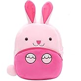 NICE CHOICE Cute Toddler Backpack Toddler Bag Plush Animal Cartoon Mini Travel Bag for Baby Girl Boy 2-6 Years(Rabbit)