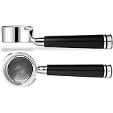 LILQ 58mm Bottomless Naked 2 Ears Portafilter Compatible with Gaggia Machines– Includes 18–20g Basket (Aluminum Flat, 58mm For Gaggia)