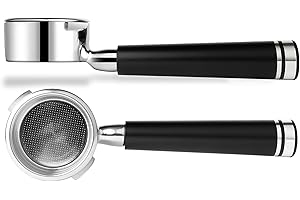 LILQ 58mm 2 Ears Portafilter Compatible with 58mm Gaggia Machines | Stable Handle | 304 Stainless Steel Head | Espresso Coffee Accessories | (Aluminum Flat, 58mm For Gaggia)