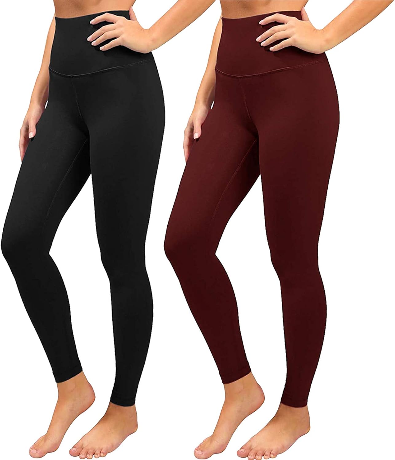 Black Leggings for Women-High Waisted Soft Tummy Control Workout Yoga Pants-Plus Size&Warm: Clothing