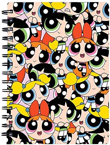 POPxo Powerpuff Girls - Blossom Bubbles Buttercup Wire Bound Notebook | Ruled Pages | Spiral Bound Printed Notebook | A5 Size | 80 GSM | 96 Pages | for Office and School Use
