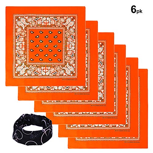 Top 10 best orange bandanas 6 pack 2019
